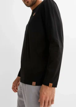 Online Langarm-Henleyshirt aus reiner Bio-Baumwolle (2er Pack) Herren Shirts & Polos|Große Größen