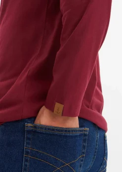 Herren bonprix Shirts & Polos|Große Größen|Langarm-Henleyshirt aus reiner Bio-Baumwolle (2er Pack)