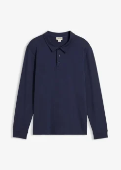 Langarm-Poloshirt aus reiner Bio-Baumwolle Herren Große Größen|Shirts & Polos