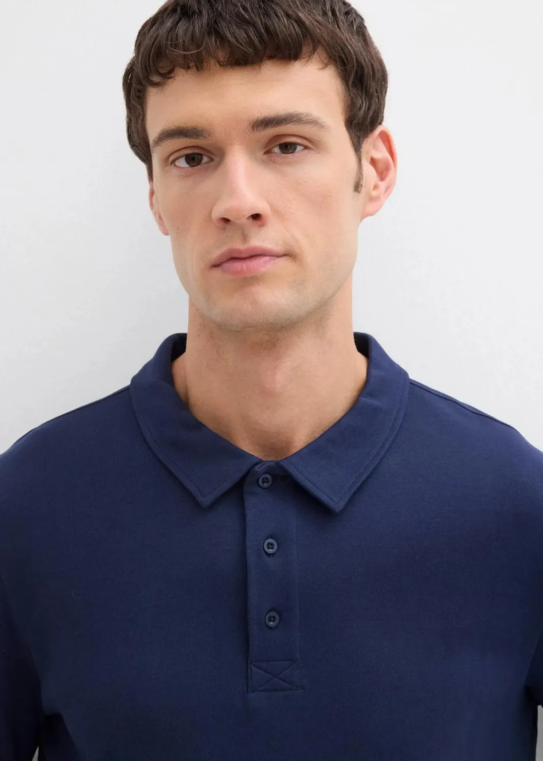 Langarm-Poloshirt aus reiner Bio-Baumwolle Herren Große Größen|Shirts & Polos