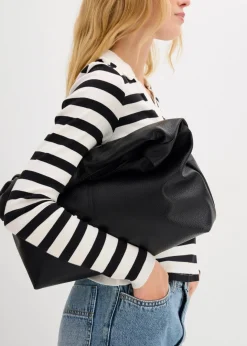 Sale Langarm-Poloshirt aus Rippe Damen Shirts & Tops|Nachhaltigere Materialien