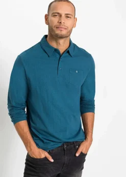 Herren bonprix Große Größen|Basics|Langarm-Poloshirts (2er Pack)