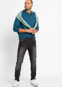 Herren bonprix Große Größen|Basics|Langarm-Poloshirts (2er Pack)