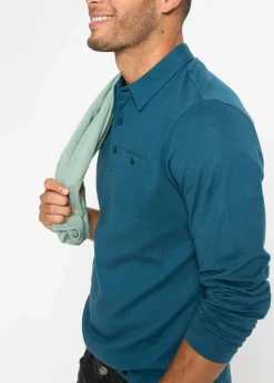 Herren bonprix Große Größen|Basics|Langarm-Poloshirts (2er Pack)