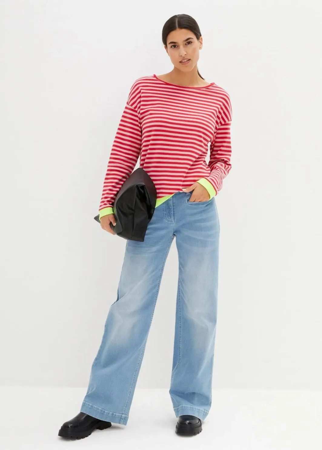 Damen bonprix Shirts & Tops|Nachhaltigere Materialien|Langarmshirt