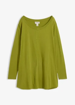 Damen bonprix Shirts & Tops|Langarmshirt aus Baumwoll-Viskose-Mix