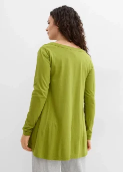 Damen bonprix Shirts & Tops|Langarmshirt aus Baumwoll-Viskose-Mix