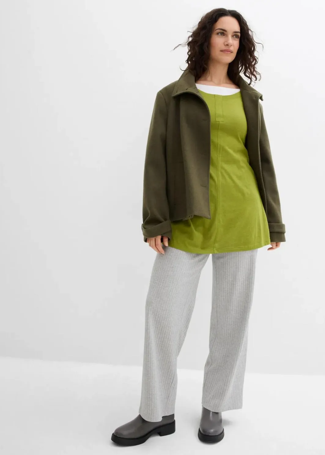 Damen bonprix Shirts & Tops|Langarmshirt aus Baumwoll-Viskose-Mix