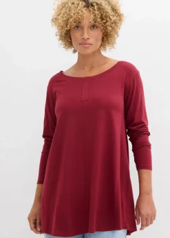 Hot Langarmshirt aus Baumwoll-Viskose-Mix Damen Shirts & Tops