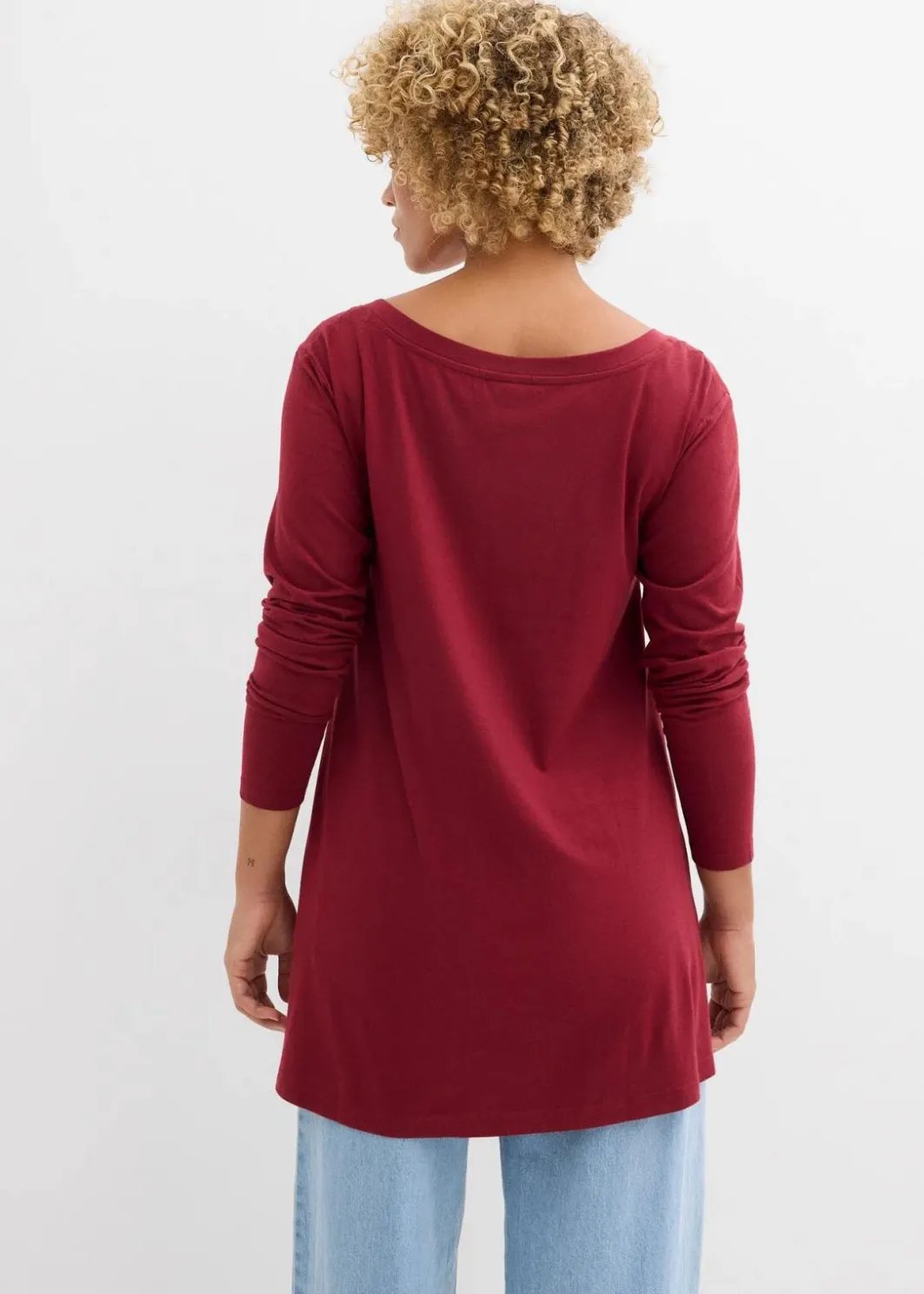 Hot Langarmshirt aus Baumwoll-Viskose-Mix Damen Shirts & Tops