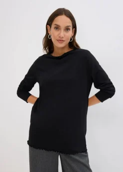 Discount Langarmshirt aus Baumwollmix Damen Shirts & Tops|Nachhaltigere Materialien