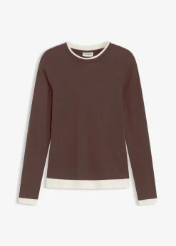 Clearance Langarmshirt aus Baumwollmix Damen Shirts & Tops