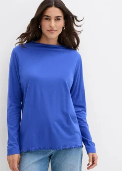 Damen bonprix Nachhaltigere Materialien|Shirts & Tops|Langarmshirt aus Baumwollmix