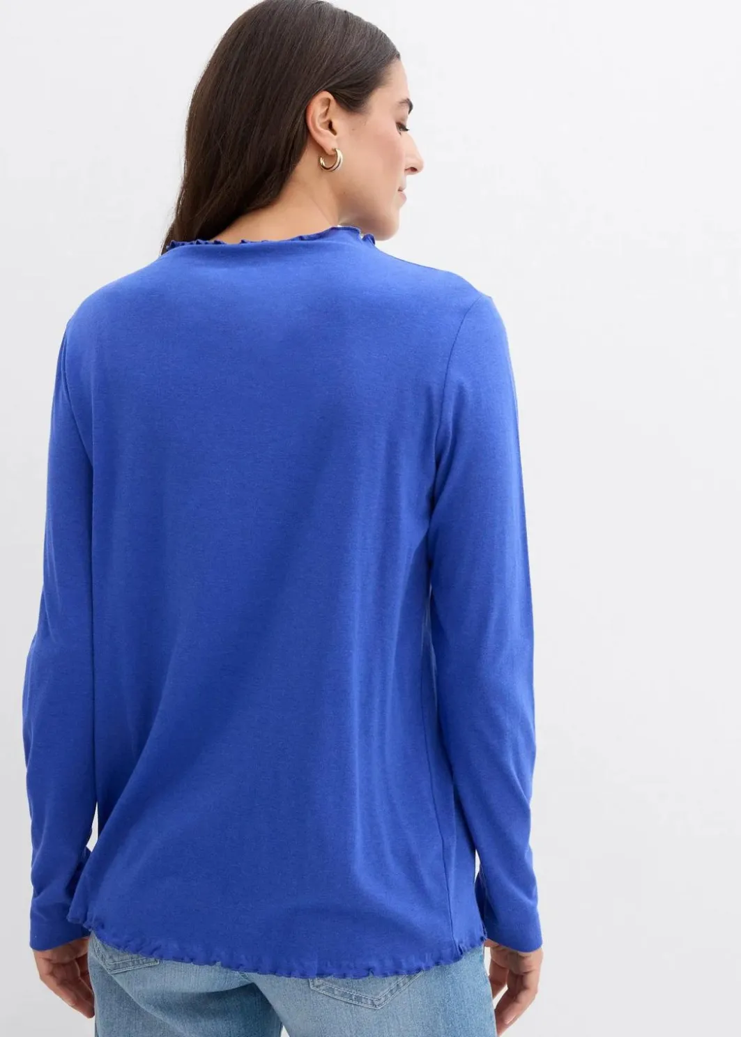 Damen bonprix Nachhaltigere Materialien|Shirts & Tops|Langarmshirt aus Baumwollmix