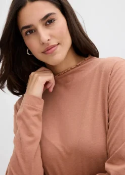 Discount Langarmshirt aus Baumwollmix Damen Nachhaltigere Materialien|Shirts & Tops