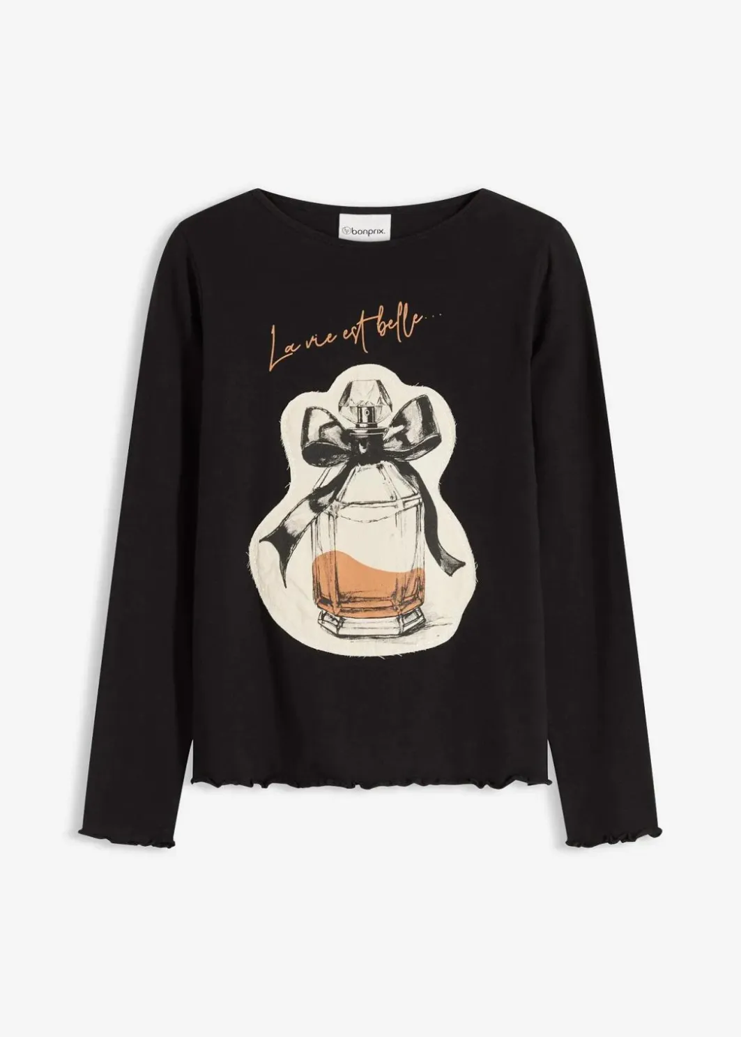 Damen bonprix Shirts & Tops|Langarmshirt aus Baumwollstretch