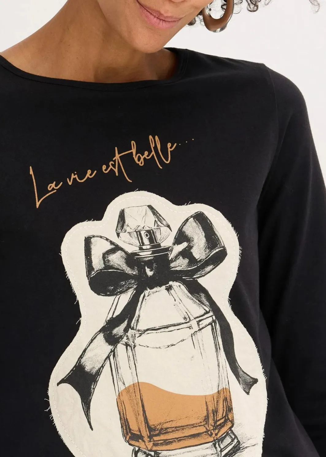 Damen bonprix Shirts & Tops|Langarmshirt aus Baumwollstretch
