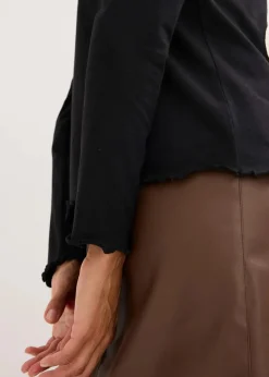 Damen bonprix Shirts & Tops|Langarmshirt aus Baumwollstretch