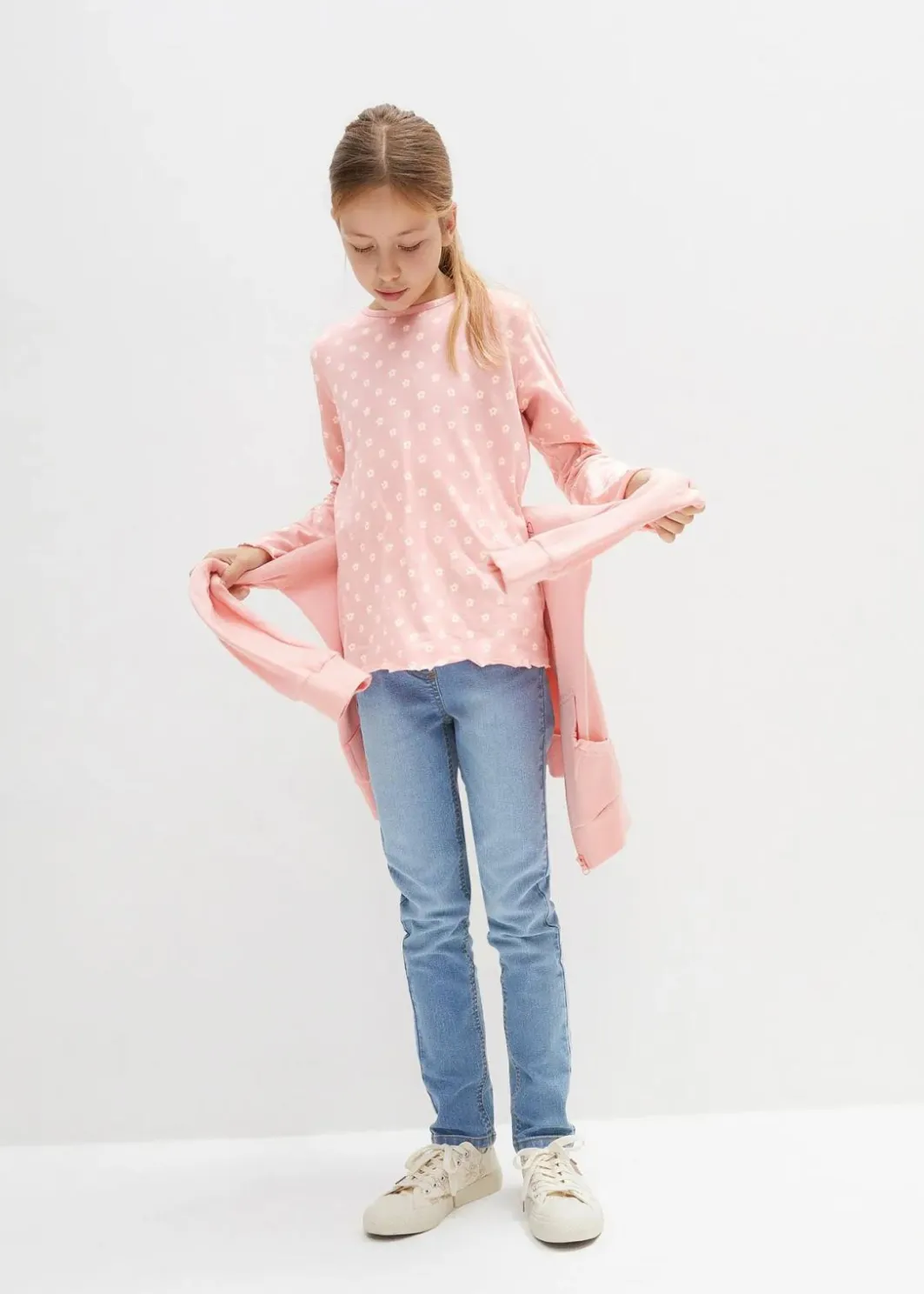Kinder bonprix Mädchen 9-16 Jahre·Mehrfachpacks|Mädchen 9-16 Jahre·Shirts & Blusen|Langarmshirt aus Bio-Baumwolle (3er Pack)