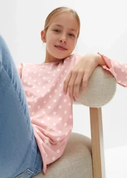 Kinder bonprix Mädchen 9-16 Jahre·Mehrfachpacks|Mädchen 9-16 Jahre·Shirts & Blusen|Langarmshirt aus Bio-Baumwolle (3er Pack)