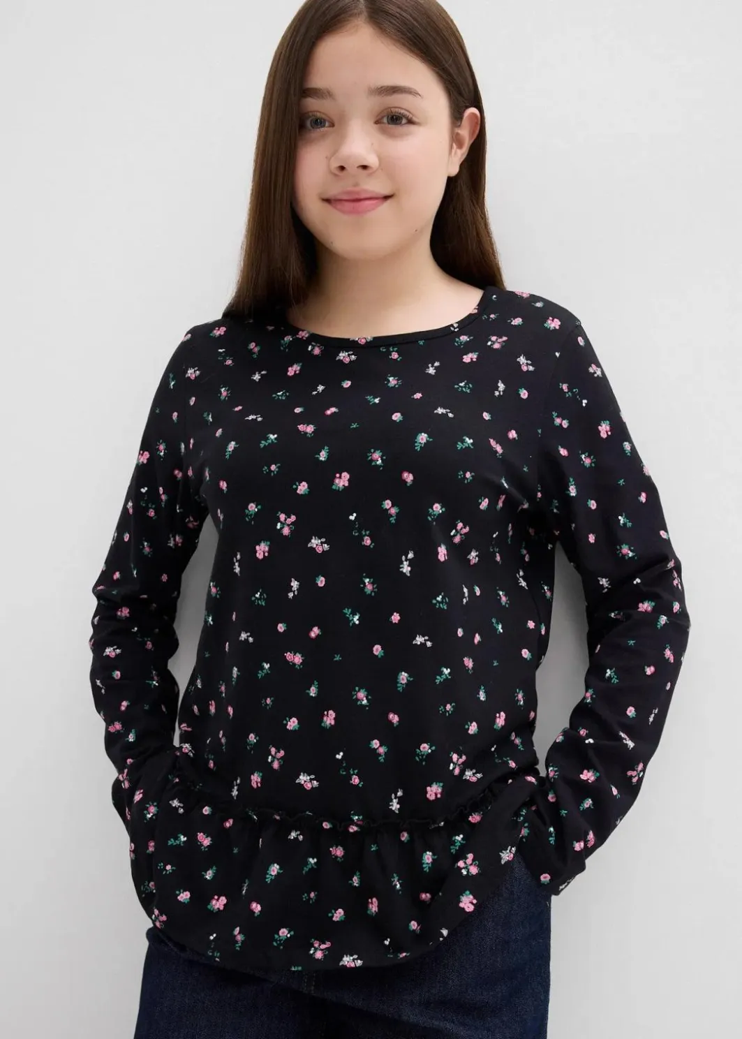 New Langarmshirt aus elastischem Bio-Baumwoll-Mix Kinder Mädchen 9-16 Jahre·Shirts & Blusen|Mädchen 2-8 Jahre·Nachhaltigere Materialien