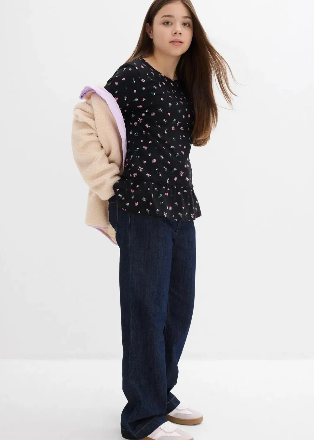New Langarmshirt aus elastischem Bio-Baumwoll-Mix Kinder Mädchen 9-16 Jahre·Shirts & Blusen|Mädchen 2-8 Jahre·Nachhaltigere Materialien