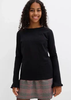 Outlet Langarmshirt aus elastischem Bio-Baumwoll-Mix Kinder Mädchen 9-16 Jahre·Shirts & Blusen|Mädchen 2-8 Jahre·Nachhaltigere Materialien