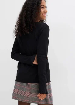 Outlet Langarmshirt aus elastischem Bio-Baumwoll-Mix Kinder Mädchen 9-16 Jahre·Shirts & Blusen|Mädchen 2-8 Jahre·Nachhaltigere Materialien