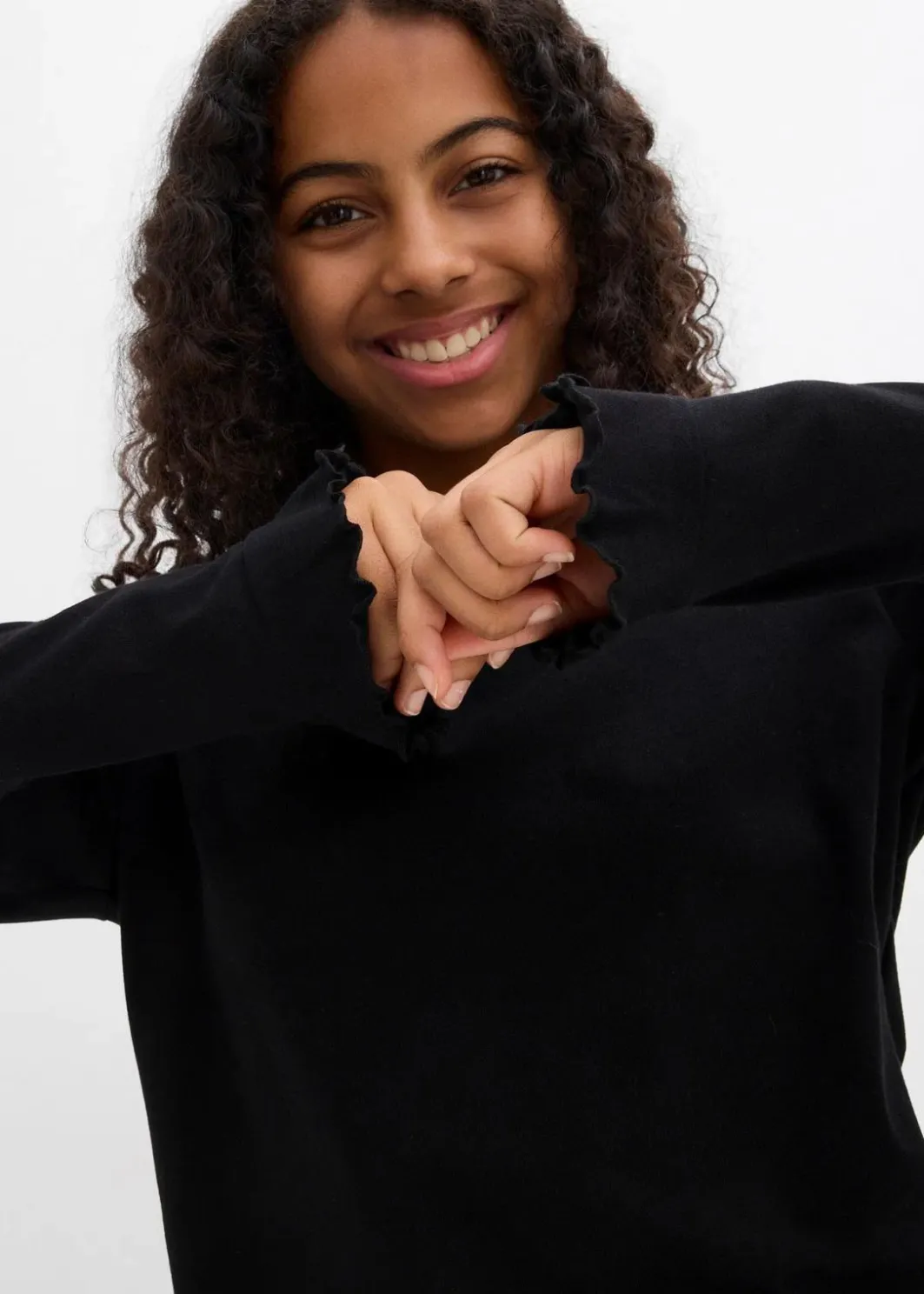 Outlet Langarmshirt aus elastischem Bio-Baumwoll-Mix Kinder Mädchen 9-16 Jahre·Shirts & Blusen|Mädchen 2-8 Jahre·Nachhaltigere Materialien