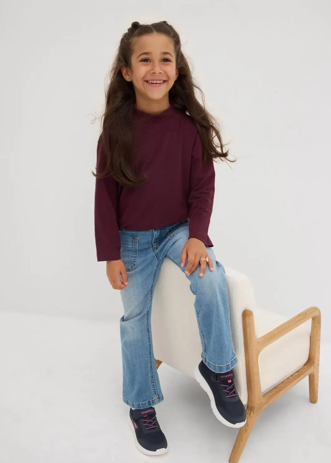 Langarmshirt aus elastischem Bio-Baumwoll-Mix (2er Pack) Kinder Mädchen 2-8 Jahre·Nachhaltigere Materialien|Mädchen 9-16 Jahre·Nachhaltigere Materialien