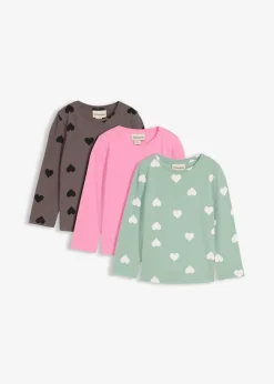 Discount Langarmshirt aus elastischem Bio-Baumwoll-Mix (3er Pack) Kinder Mädchen 2-8 Jahre·Nachhaltigere Materialien|Mädchen 9-16 Jahre·Nachhaltigere Materialien