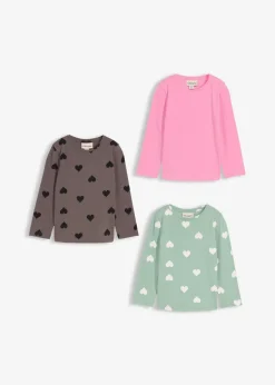 Discount Langarmshirt aus elastischem Bio-Baumwoll-Mix (3er Pack) Kinder Mädchen 2-8 Jahre·Nachhaltigere Materialien|Mädchen 9-16 Jahre·Nachhaltigere Materialien