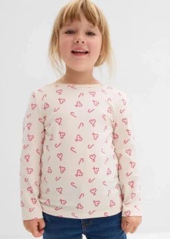 Outlet Langarmshirt aus elastischem Bio-Baumwoll-Mix Kinder Mädchen 2-8 Jahre·Nachhaltigere Materialien|Mädchen 9-16 Jahre·Nachhaltigere Materialien