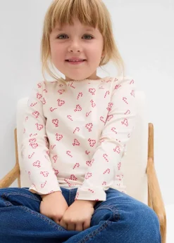 Outlet Langarmshirt aus elastischem Bio-Baumwoll-Mix Kinder Mädchen 2-8 Jahre·Nachhaltigere Materialien|Mädchen 9-16 Jahre·Nachhaltigere Materialien