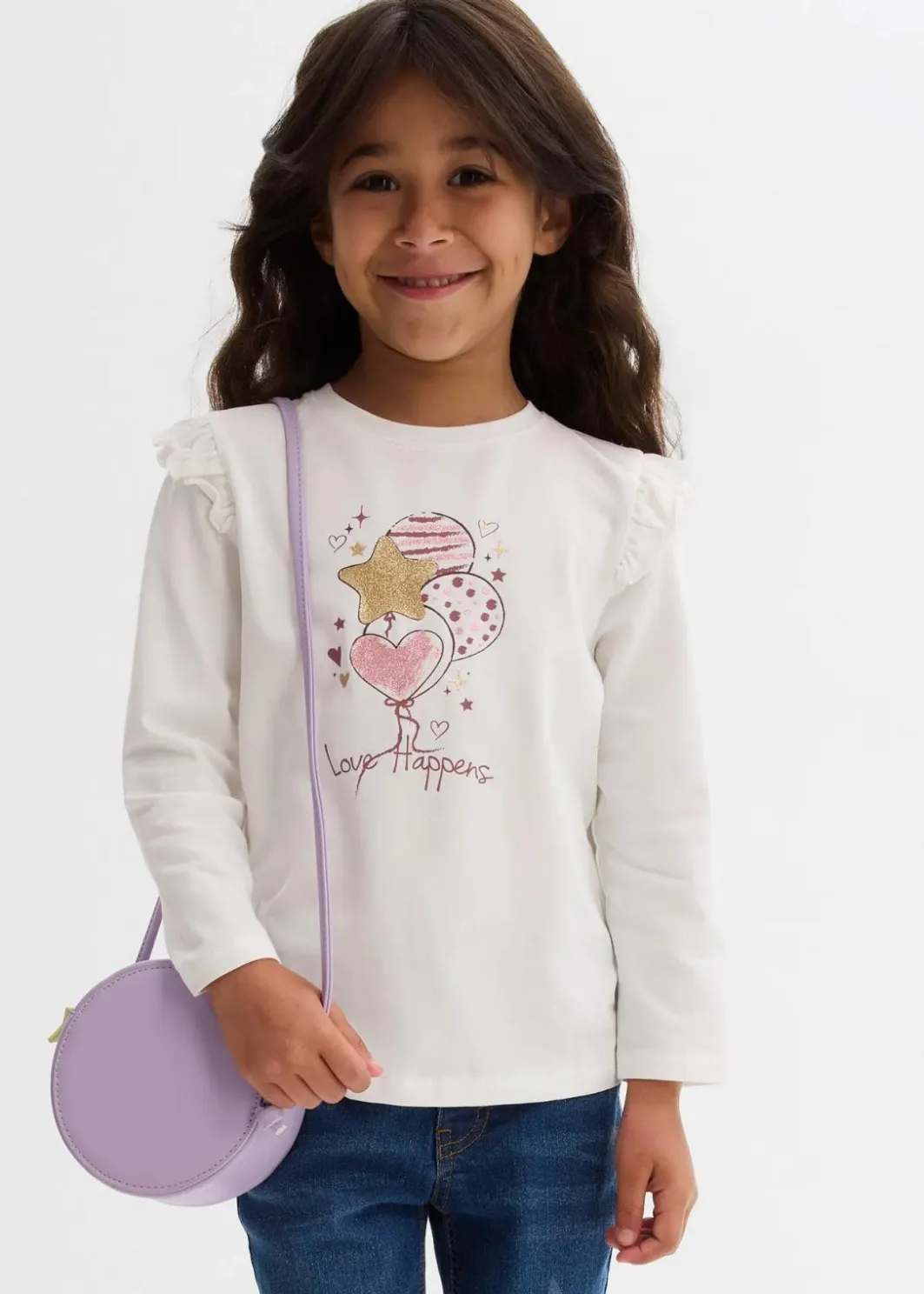Kinder bonprix Mädchen 2-8 Jahre·Nachhaltigere Materialien|Mädchen 9-16 Jahre·Nachhaltigere Materialien|Langarmshirt aus elastischem Bio-Baumwoll-Mix (2er Pack)
