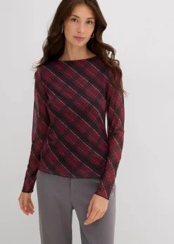 Best Langarmshirt aus feinem Mesh Damen Shirts & Tops