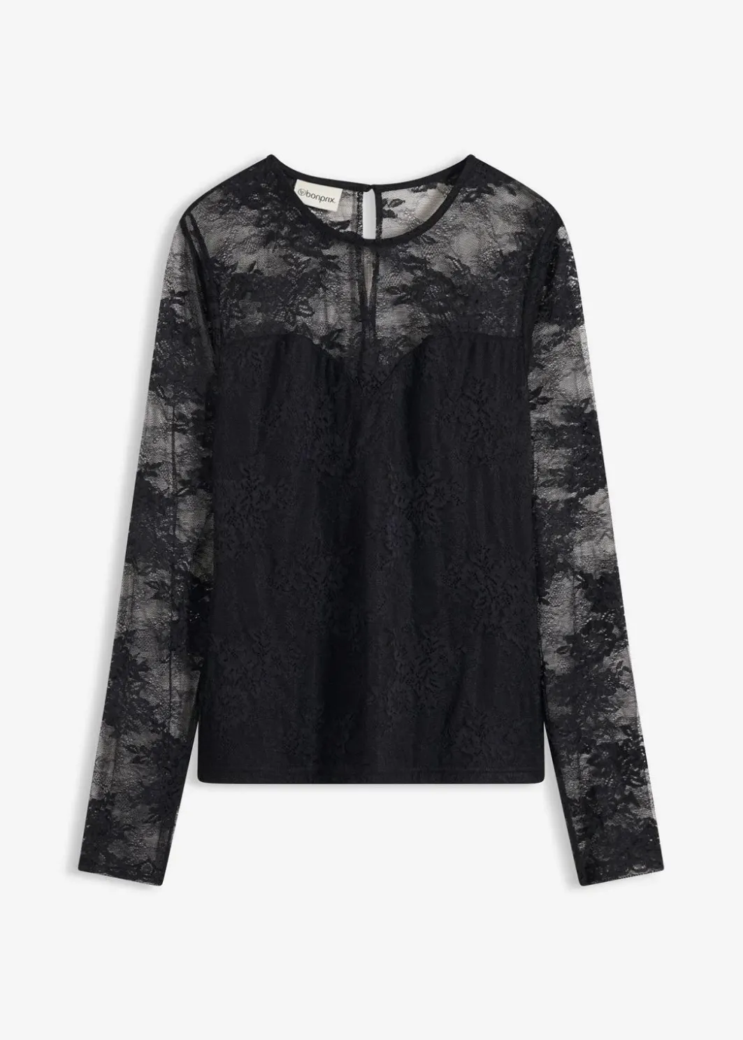 Online Langarmshirt aus feiner Spitze Damen Shirts & Tops
