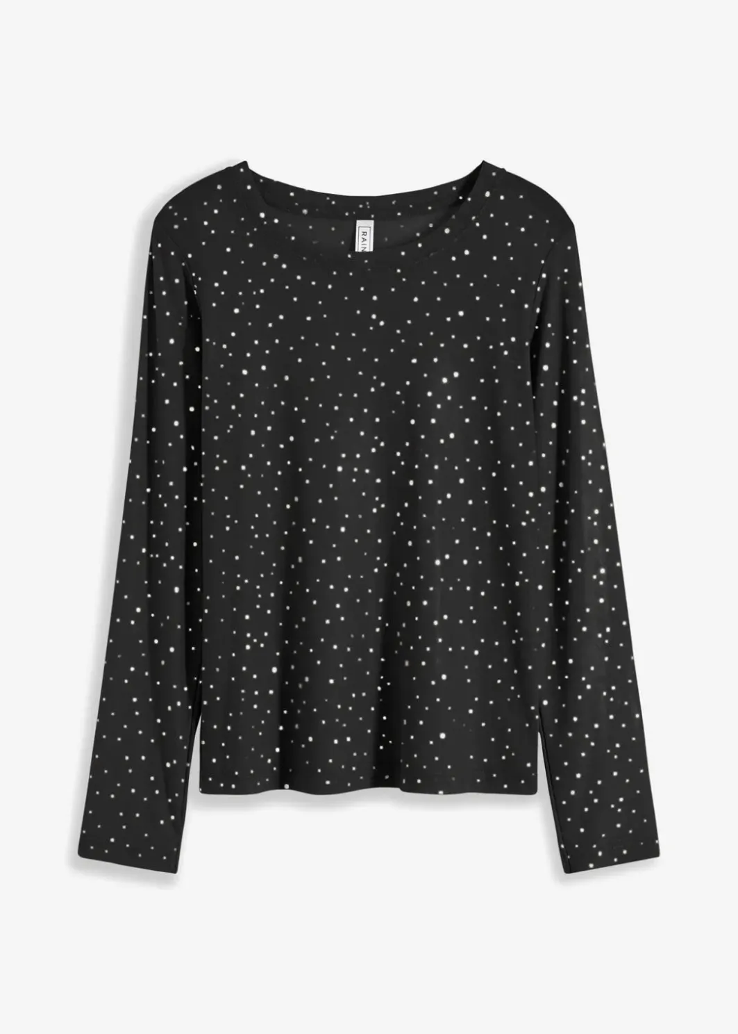 Damen bonprix Shirts & Tops|Nachhaltigere Materialien|Langarmshirt aus Glitzer-Mesh