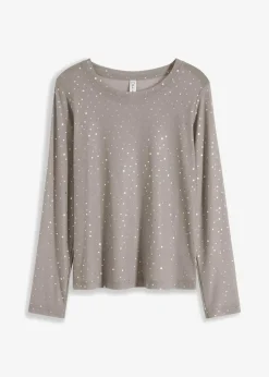 Best Langarmshirt aus Glitzer-Mesh Damen Nachhaltigere Materialien|Shirts & Tops