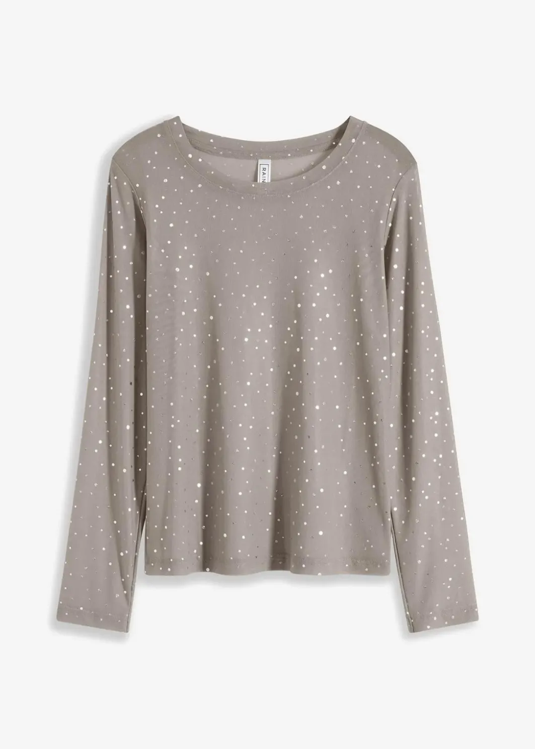 Best Langarmshirt aus Glitzer-Mesh Damen Nachhaltigere Materialien|Shirts & Tops