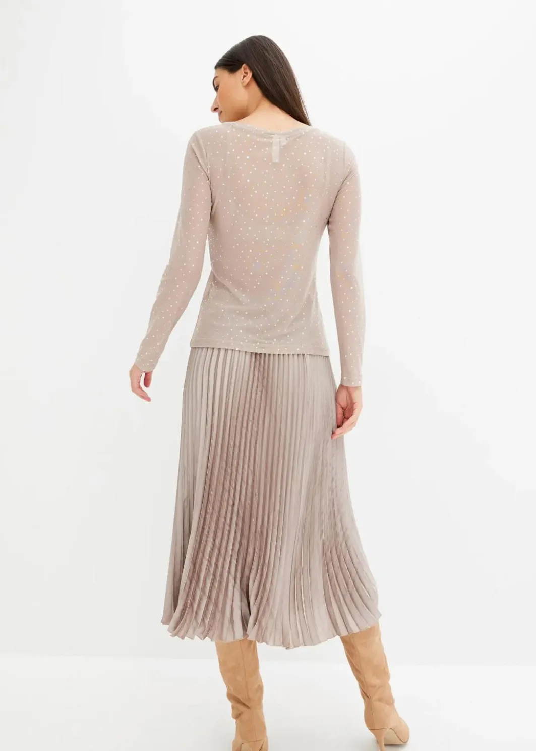 Best Langarmshirt aus Glitzer-Mesh Damen Nachhaltigere Materialien|Shirts & Tops