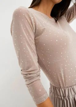 Best Langarmshirt aus Glitzer-Mesh Damen Nachhaltigere Materialien|Shirts & Tops