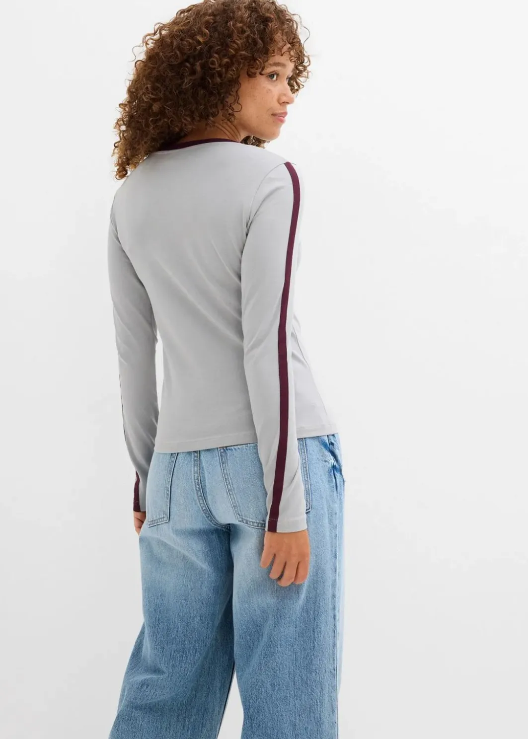 Clearance Langarmshirt aus leichtem Jersey Damen Shirts & Tops|Nachhaltigere Materialien