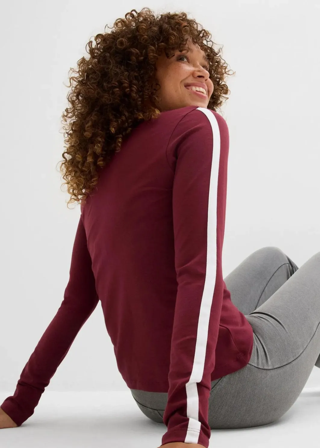 Damen bonprix Nachhaltigere Materialien|Shirts & Tops|Langarmshirt aus leichtem Jersey
