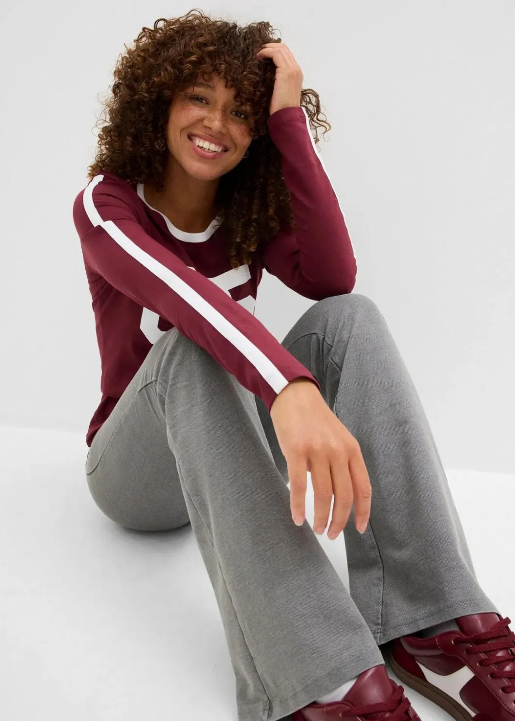 Damen bonprix Nachhaltigere Materialien|Shirts & Tops|Langarmshirt aus leichtem Jersey