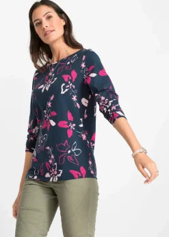 Damen bonprix Shirts & Tops|Langarmshirt aus reiner Baumwolle