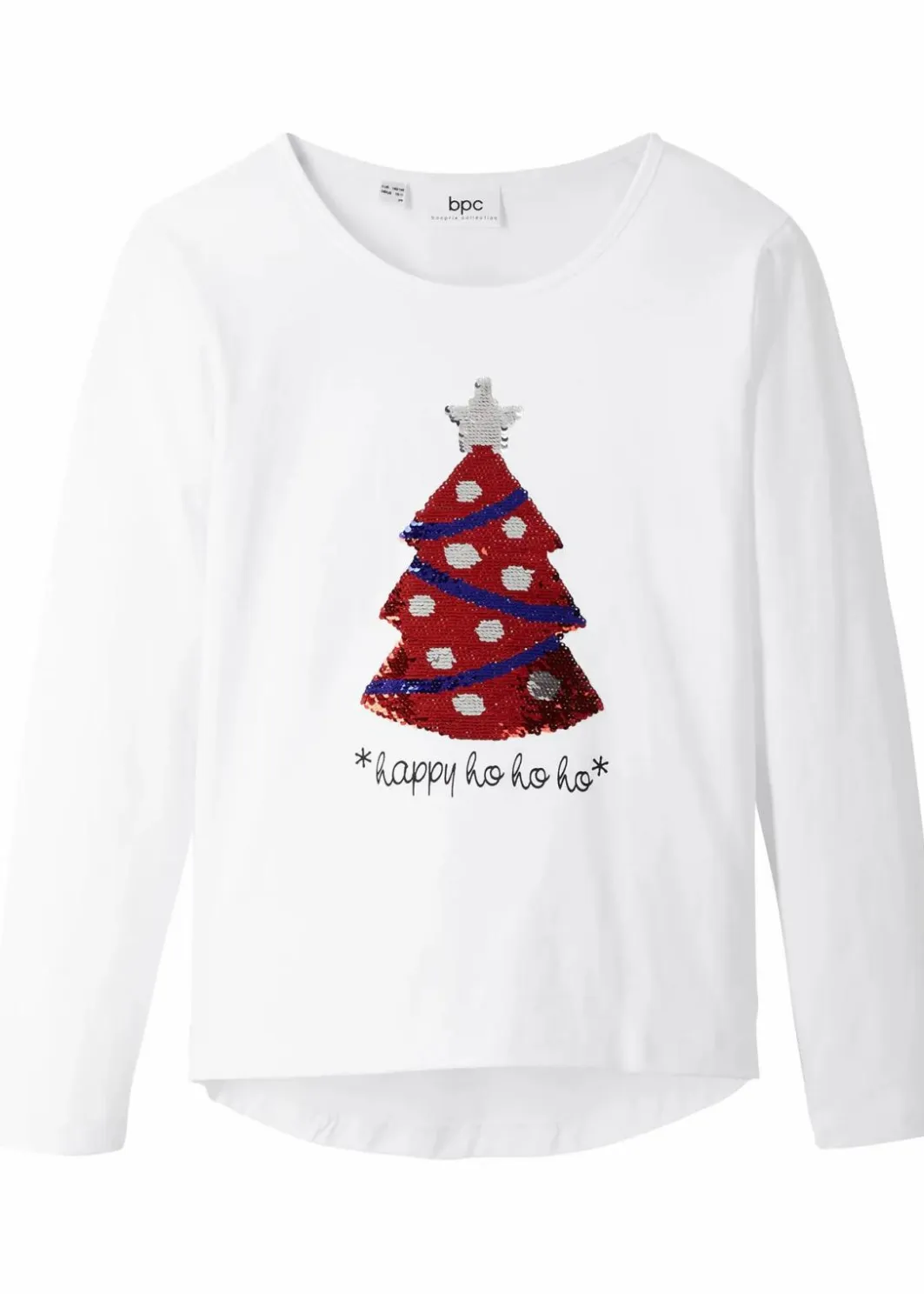 Outlet Langarmshirt aus reiner Bio-Baumwolle mit Wendepailletten Kinder Mädchen 9-16 Jahre·Shirts & Blusen|Mädchen 2-8 Jahre·Nachhaltigere Materialien