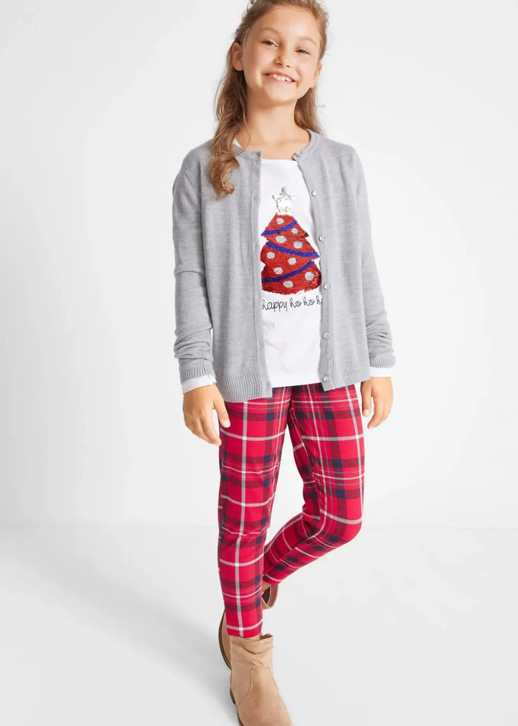 Outlet Langarmshirt aus reiner Bio-Baumwolle mit Wendepailletten Kinder Mädchen 9-16 Jahre·Shirts & Blusen|Mädchen 2-8 Jahre·Nachhaltigere Materialien