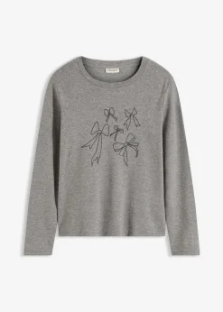 Damen bonprix Nachhaltigere Materialien|Shirts & Tops|Langarmshirt aus reiner Bio-Baumwolle
