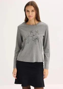 Damen bonprix Nachhaltigere Materialien|Shirts & Tops|Langarmshirt aus reiner Bio-Baumwolle